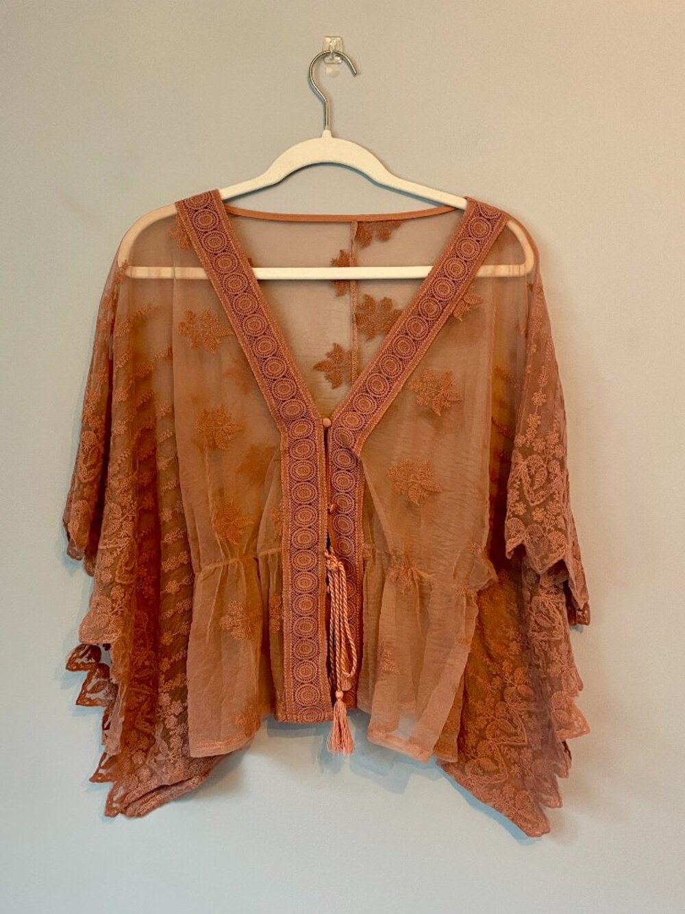 Sheer Kimono Button Blouse with detailing by Venus